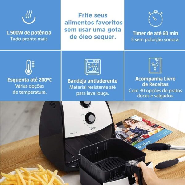 Air-Fryer-4-Litros-Midea-Livro-De-Receitas-Grátis